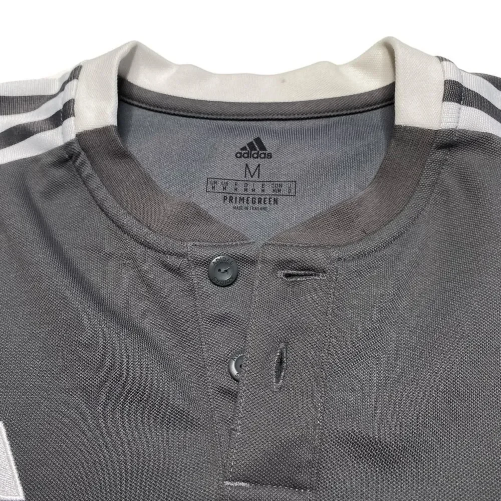 Adidas Aeroready MLS Major League Soccer Shirt Gray Three Stripe Sz M